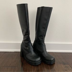 ROC Boots Australia Black Leather Idaho Platform Boots